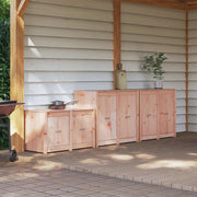Mobile da cucina da esterno MEPPEL 3 pz Bianco 3443804