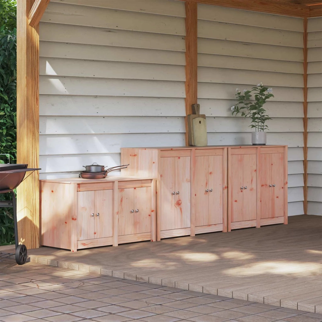 Mobile da cucina da esterno MEPPEL 3 pz Bianco 3443804