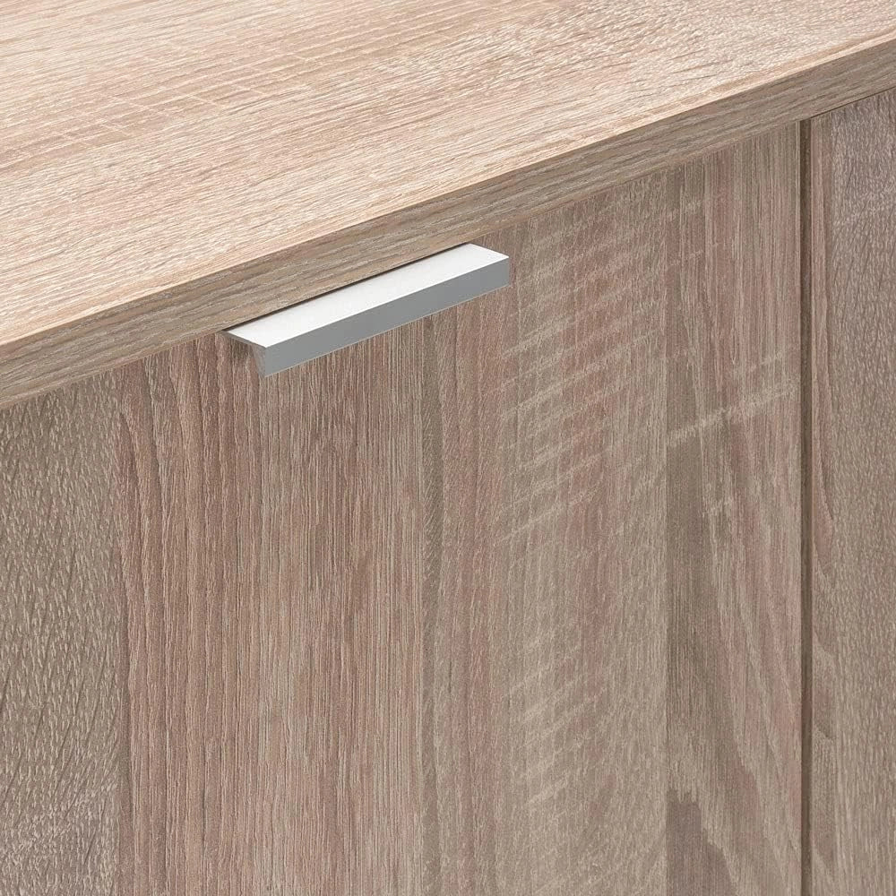 ® Cassettiera Alba 2 Cassetti 2 Ante 71x74x35 cm Mobile Comò Entrata Credenza Effetto Legno Mobiletto Ingresso