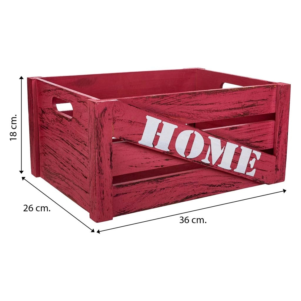Set cassetti in legno 2 pezzi 36x26x18 -31x21x16h cm
