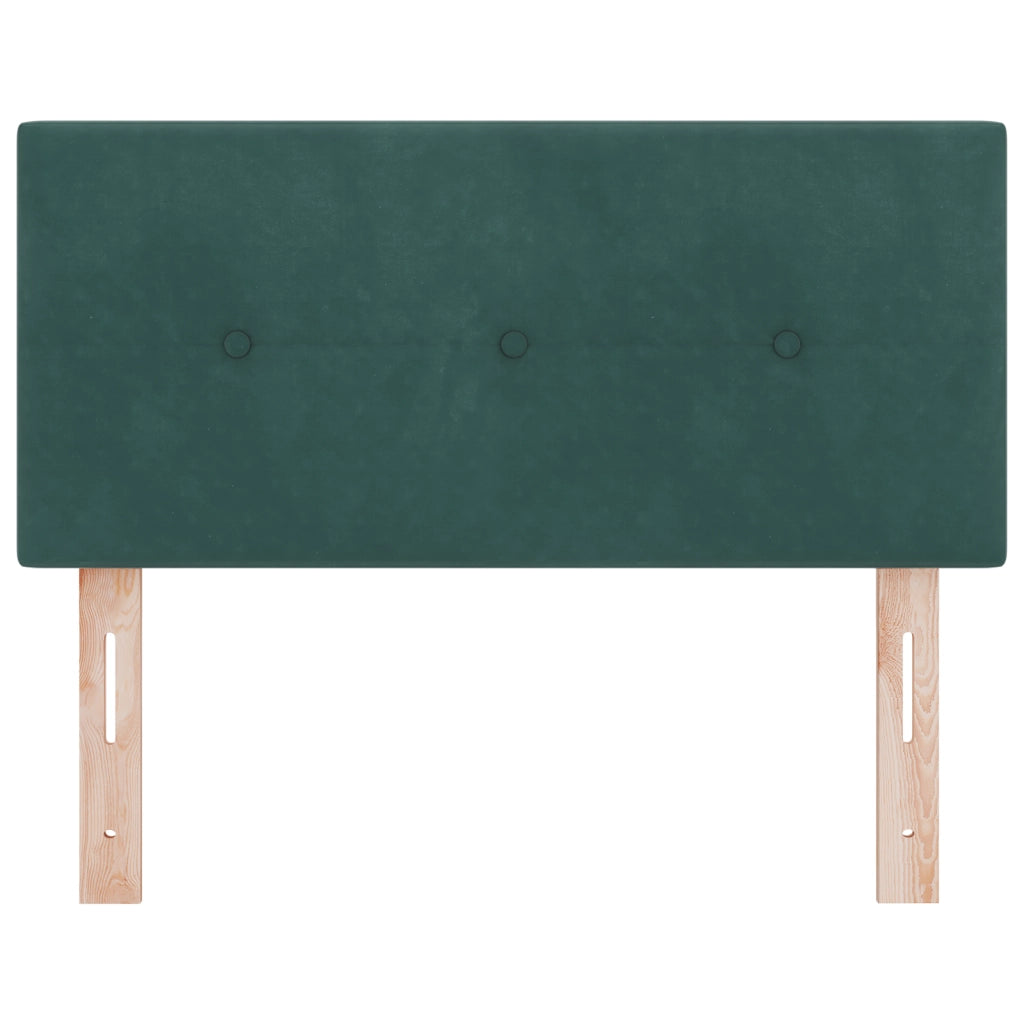 Testiera LED  Button Tufted Verde Scuro 80 cm Velluto