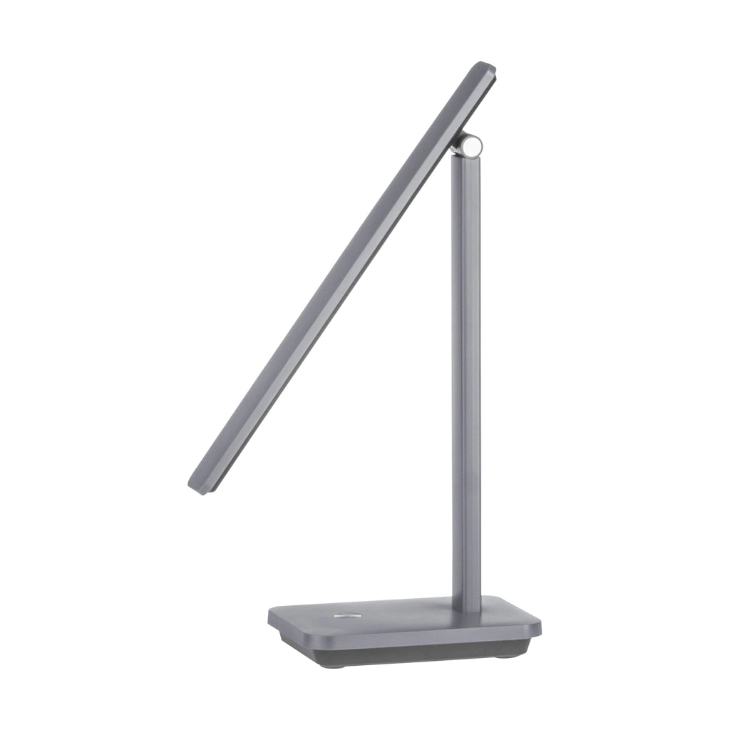Lampada Da Tavolo Minimal Iniesta Policarbonato Grigio Luce Led Integrato 3,6W