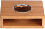 Bollitore per Tè in Bambù - Sostegno in Acciaio Inossidabile - Duraturo e Resistente - Riscaldamento Rapido - Design Facile da Utilizzare - Bollitore per Tè Riscaldante