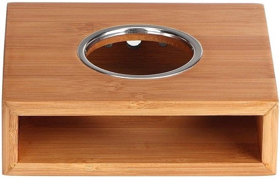 Bollitore per Tè in Bambù - Sostegno in Acciaio Inossidabile - Duraturo e Resistente - Riscaldamento Rapido - Design Facile da Utilizzare - Bollitore per Tè Riscaldante