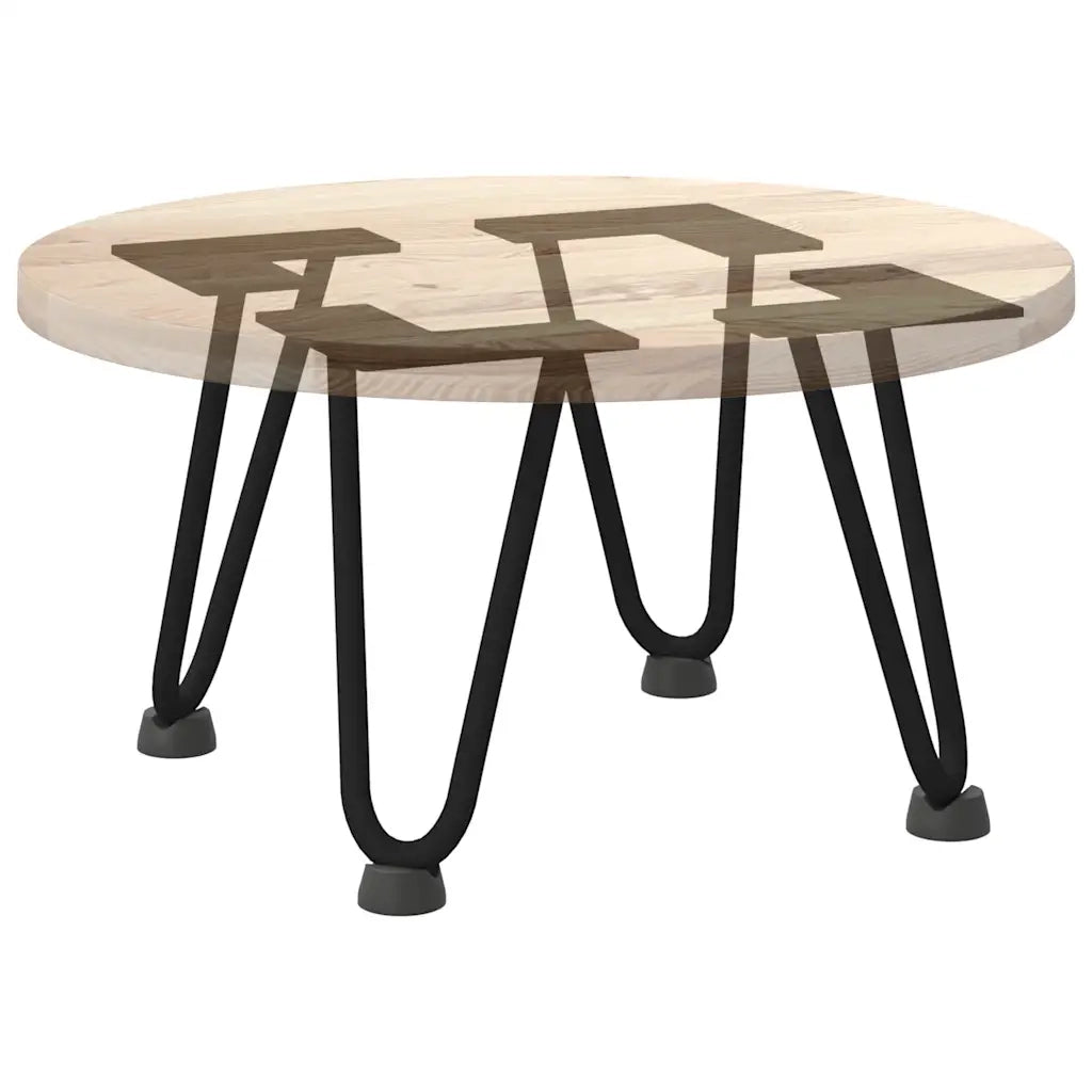 Gambe a forcina per tavolino da caffè 4 pz nere 20 cm in acciaio massiccio 4012412