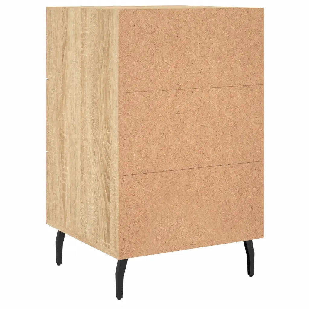 Comodino Rovere Sonoma 40x40x66 cm in Legno Multistrato 827679