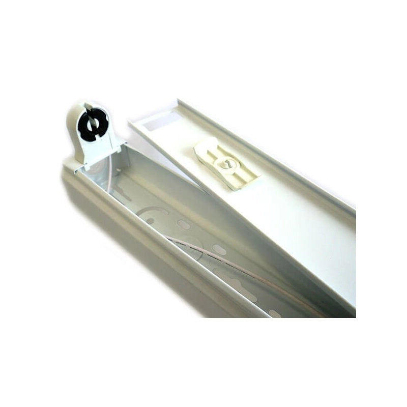 Portalampada Plafoniera Singolo Tubo Neon T8 A Led Da 60cm Interno IP20
