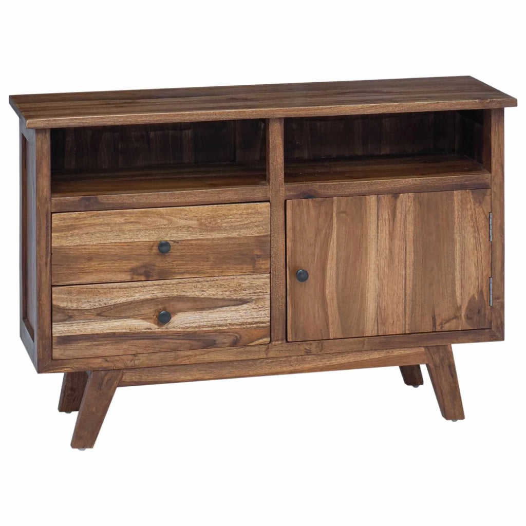 Credenza Naturale 100 x 30 x 68 cm Legno di teak solido 42017956