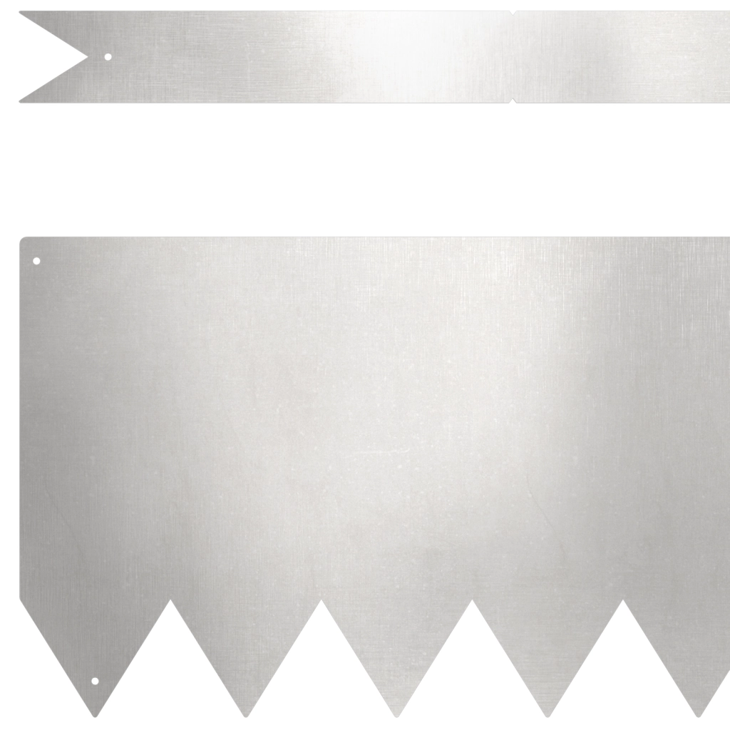 Bordi Prato 10 pcs 100x0.5x20 cm Acciaio Inossidabile