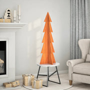 Albero di Natale Marrone Cera 112 cm in Legno Massello di Pino 858173
