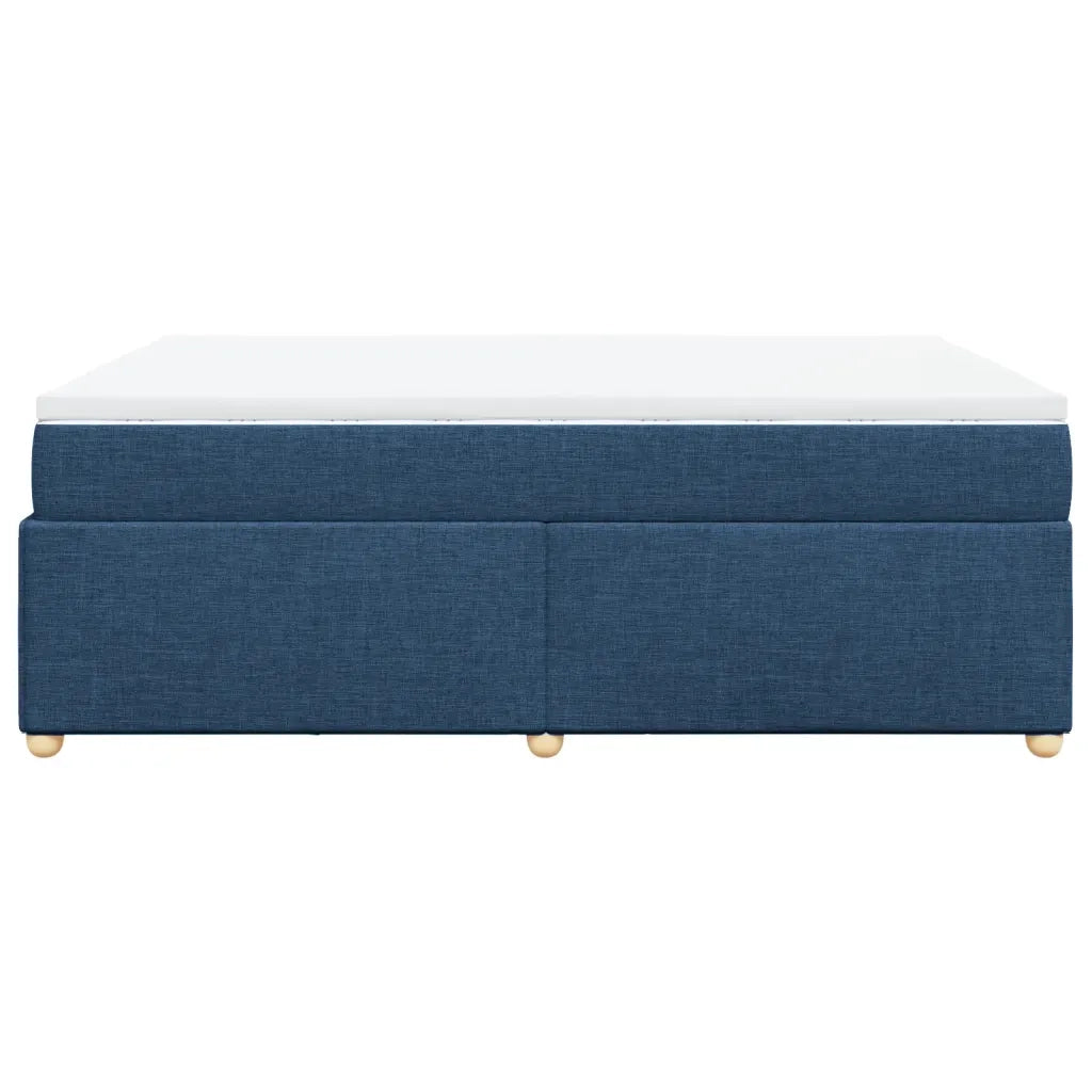 Giroletto a Molle con Materasso Blu 160x200 cm in Tessuto