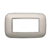 Placca Orbis Serie Moon 4P Colore Silver Compatibile Con Bticino Axolute