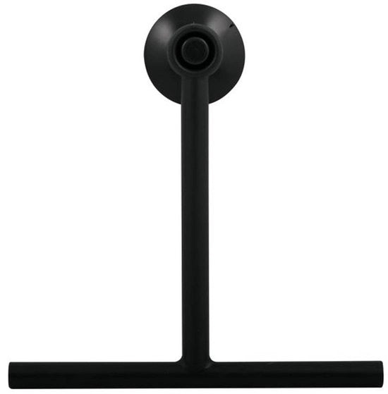 Douchewisser per bagno con presa di vapore per bagno e doccia con chiusura a vite - Supporto per parete - Plastica - 22x23cm - Nero