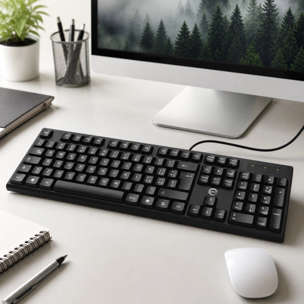 TASTIERA USB STANDARD 104 TASTI ITALIANA CABLATA PC  UFFICIO AS-05896