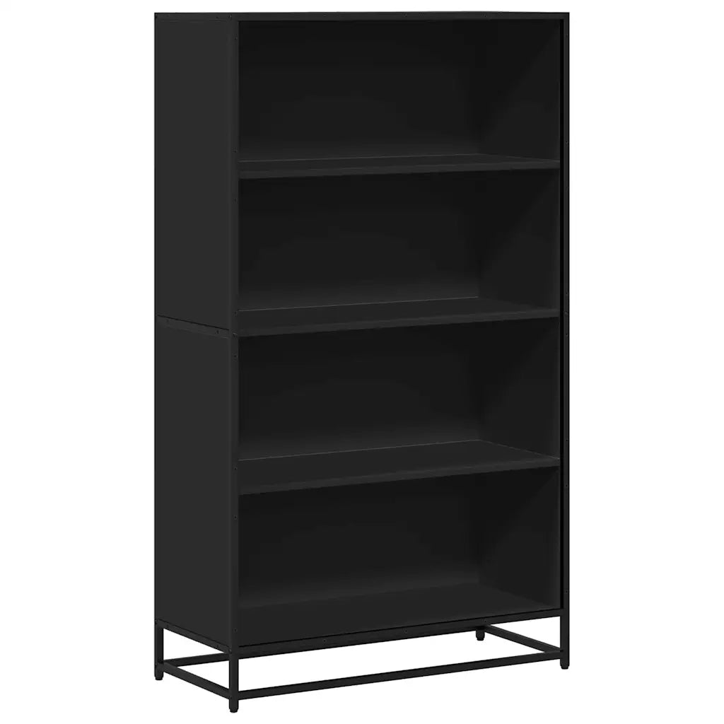 Libreria Nera 80,5x35x139 cm in Truciolato 3300845