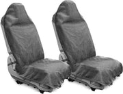 Due coppe di protezione per sedili auto impermeabili contro la sudorazione dopo lo sport, la corsa, nuoto, spiaggia e camminata, universali, coppe antiscivolo per protezione sedili auto, SUV e camion, lavabili a macchina (grigio)