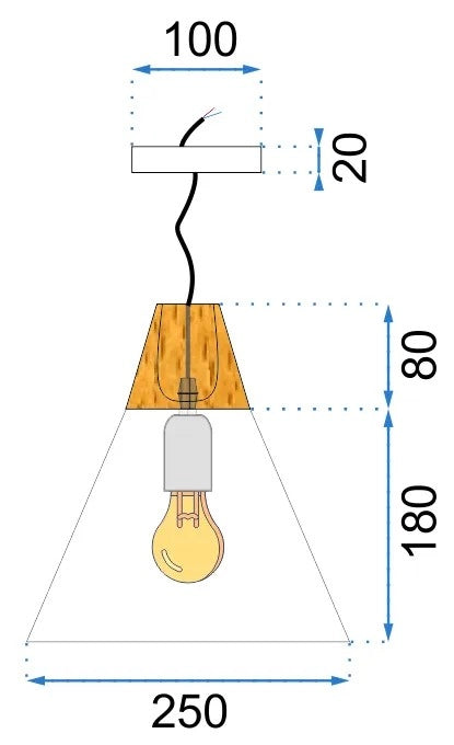 Lampada Da Soffitto Pensile Scandi A. Nera