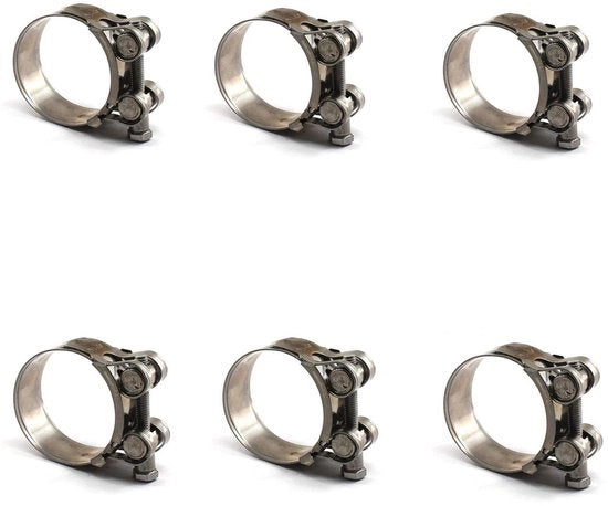 Set di vite a sfere in acciaio inox da 6 pezzi - diametro di accoppiamento 32-35 mm - resistente alla corrosione - duraturo - progettato per prevenire la ruggine - vite a sfere per tubi