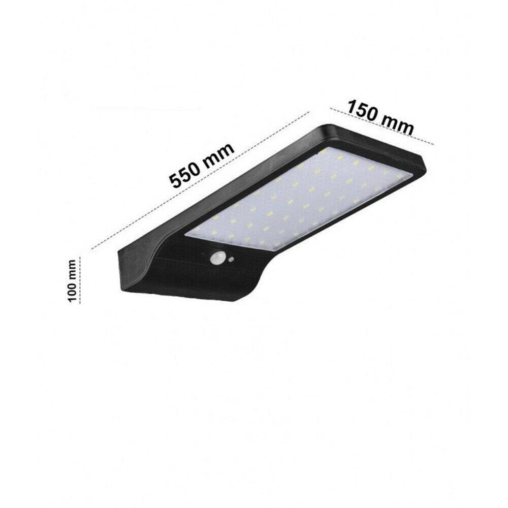 Trade Shop - Faretto Led 10 W Con Pannello Solare Sensore Movimento Faro Telecomando So-e10w -