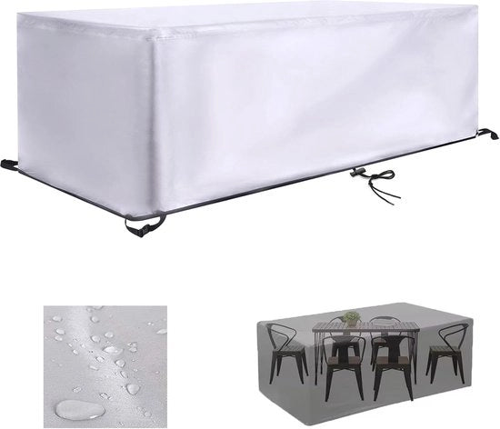 Coperture per tavole da giardino idrorepellenti 125 x 55 x 70 cm - Protezione duratura per tavolate da giardino - Resistente ai raggi UV e impermeabile al vento