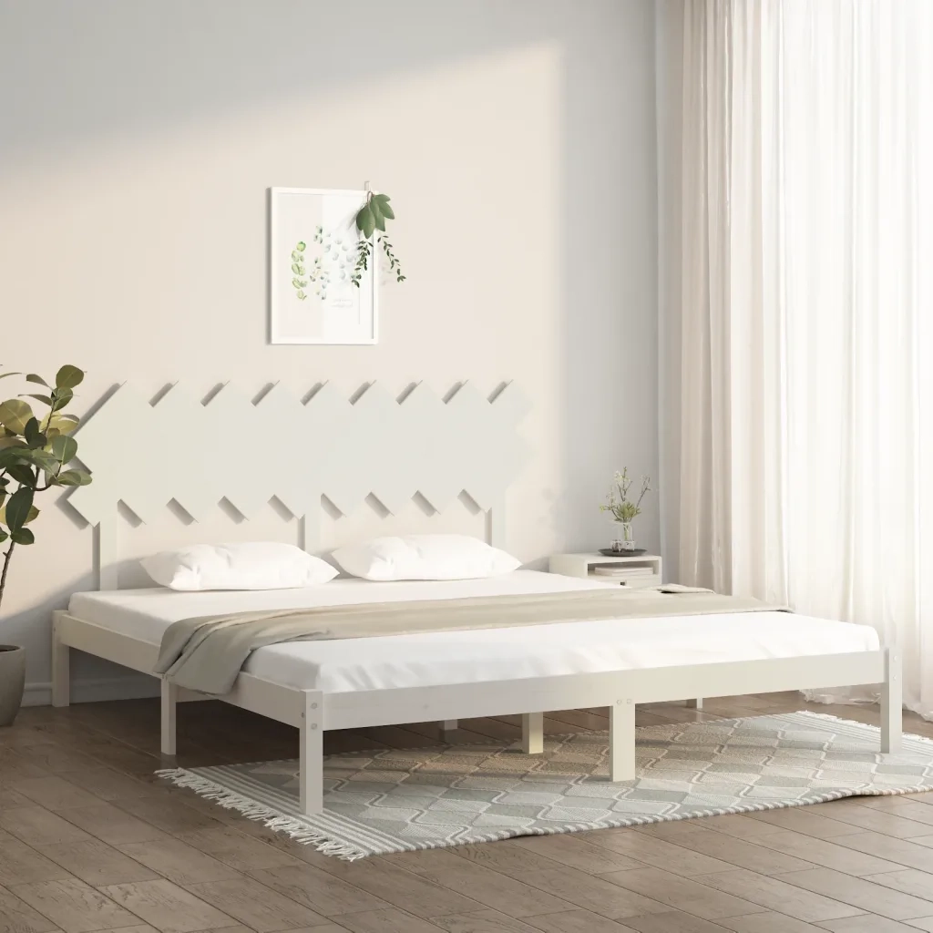 Giroletto Bianco 180x200 cm Super King in Legno Massello 3104884