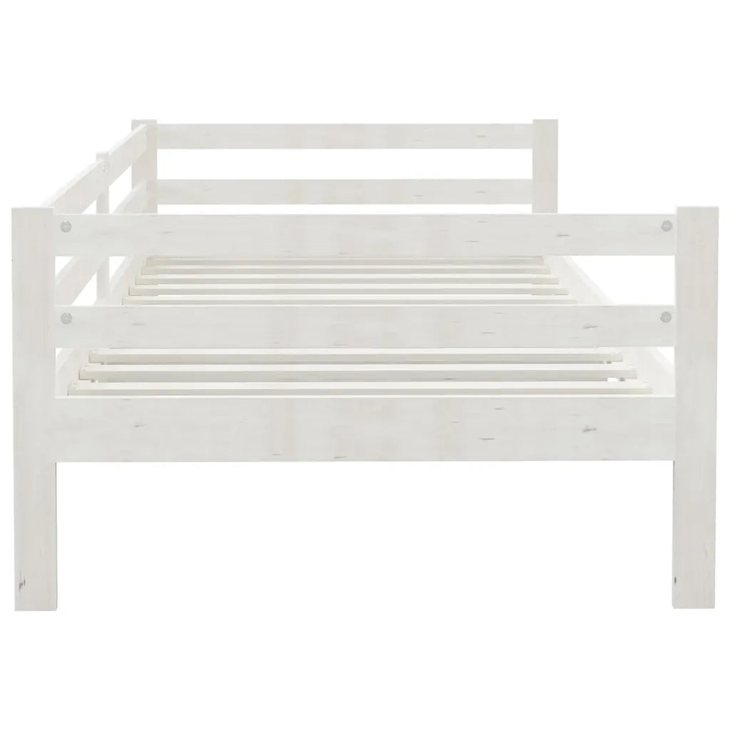 Letto singolo | Letto per adulti | Dormeuse Bianca in Legno Massello di Pino 90x200 cm