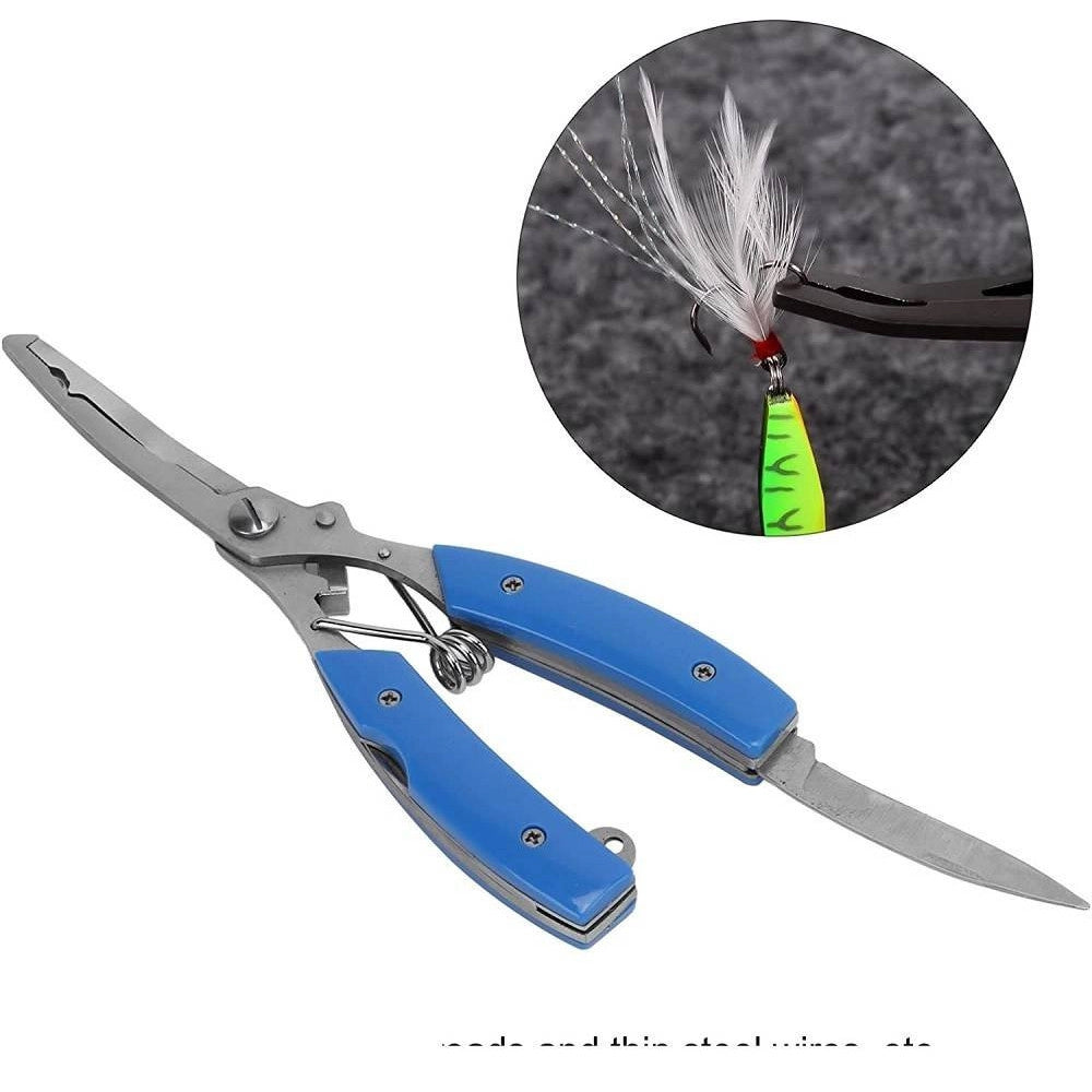Trade Shop - Pinze Da Pesca Coltello Forbice Multifunzionale Pescatore Mare Fiume -