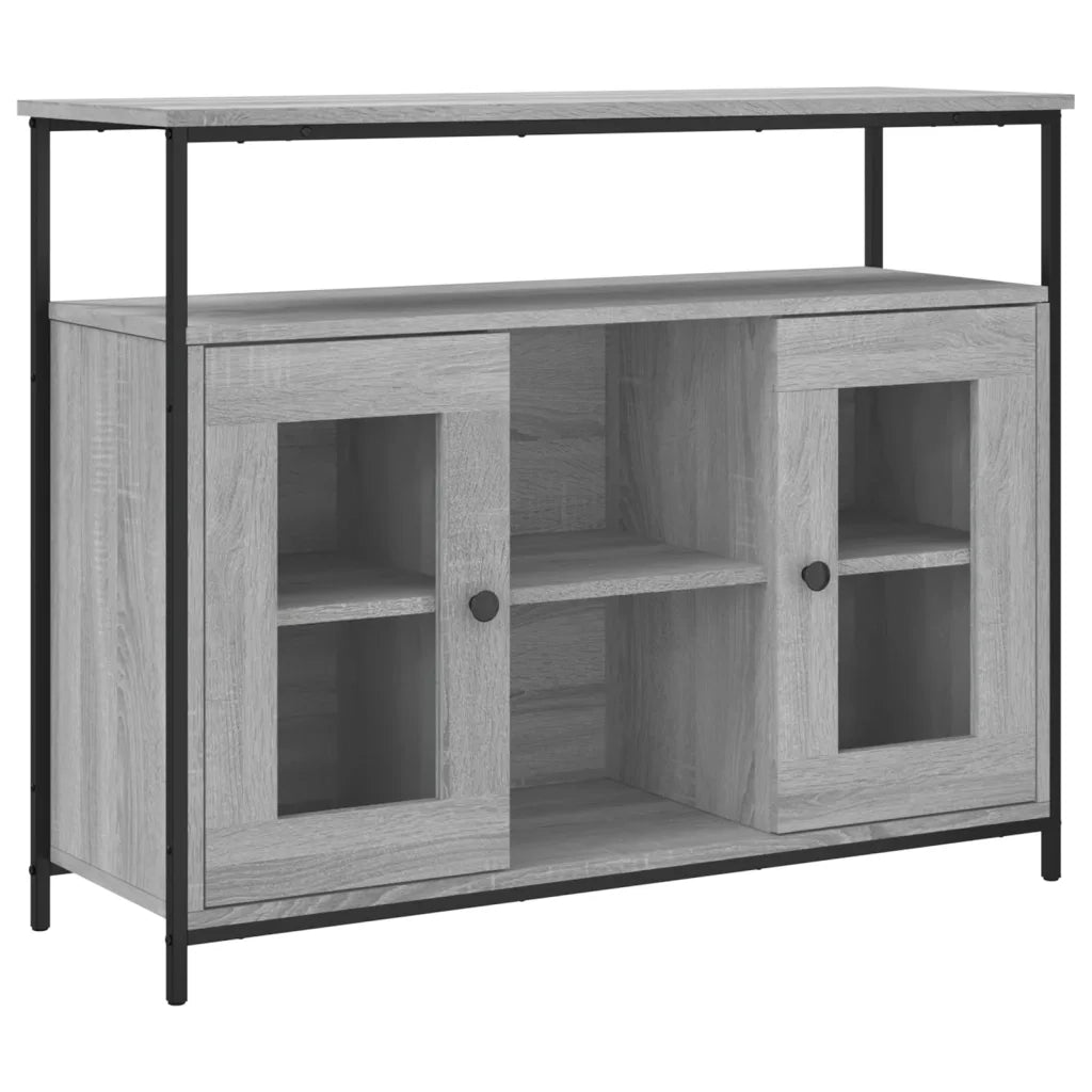 Credenza Grigio Sonoma 100x35x80 cm in Legno Multistrato 835507