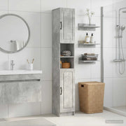 Armadio da Bagno con Ripiano Aperto UTRECHT Grigio Cemento 897698