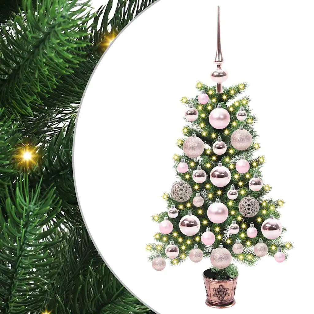 Albero di Natale con 150 LED con supporto Verde 65 cm PE 3396293