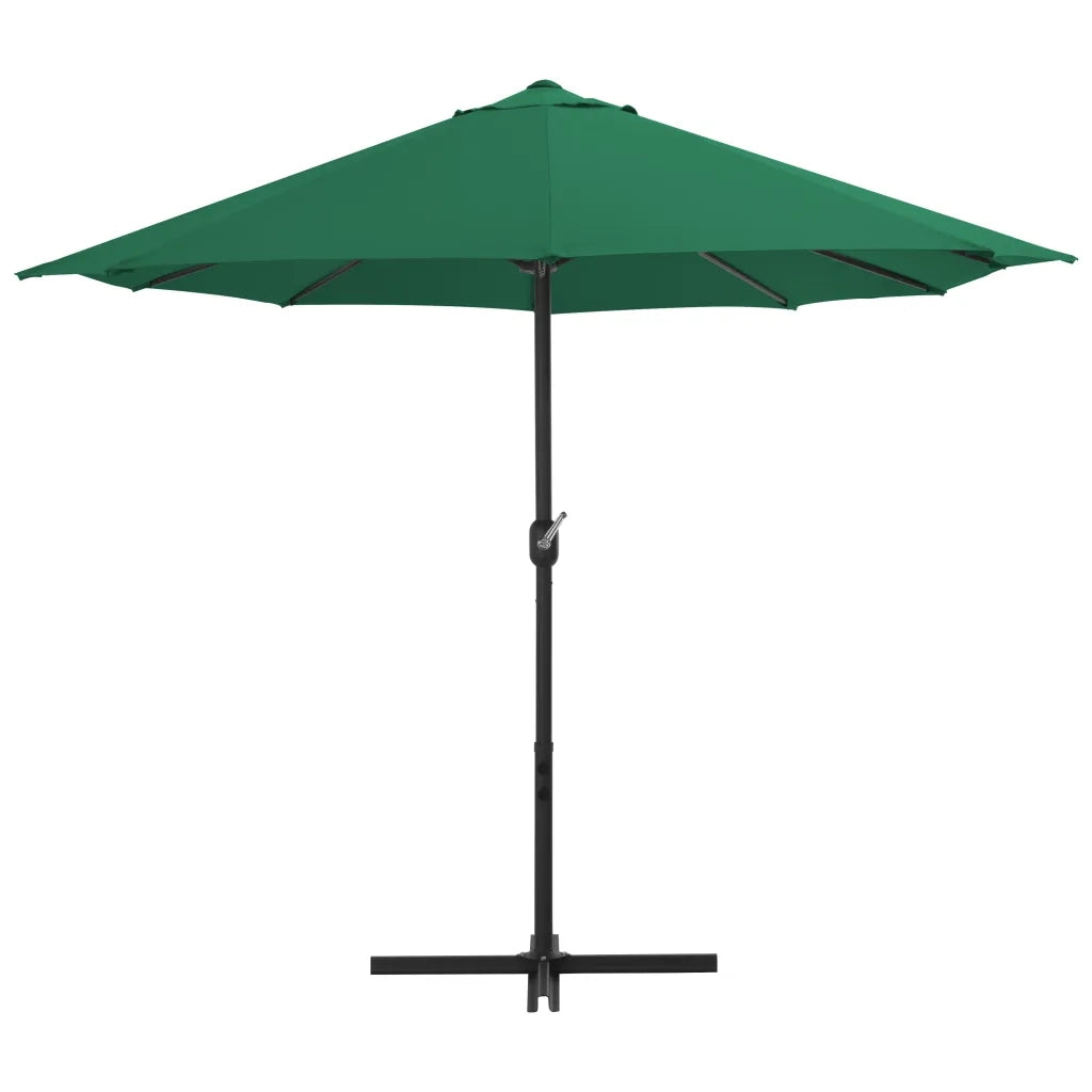 Ombrellone da Esterni-Ombrello da giardino con Palo in Alluminio 460x270 cm Verde
