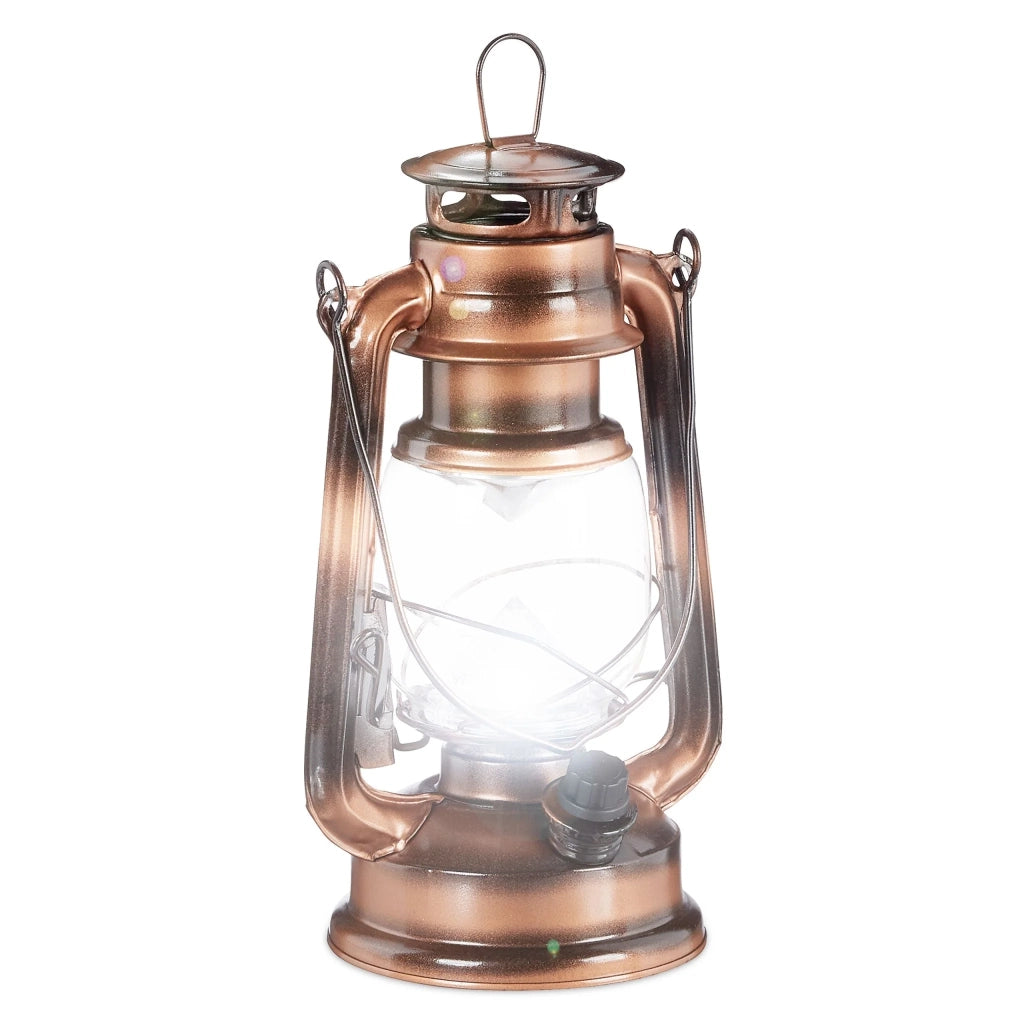 Lanterna tempesta LED vintage decorativa interno esterno 24 x 15 x 11,5 cm in ferro nero 13_0006268