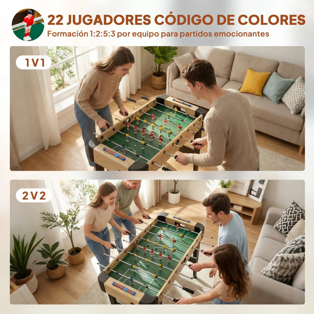Calcio Balilla ¨C Zephmum ¨C 92 cm Legno Naturale