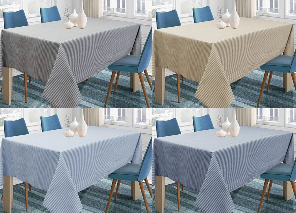 Tovaglia Per Salotto Cucina In Miros Misto Cotone Made In Italy Millerighe RP - 140x140 - Grigio