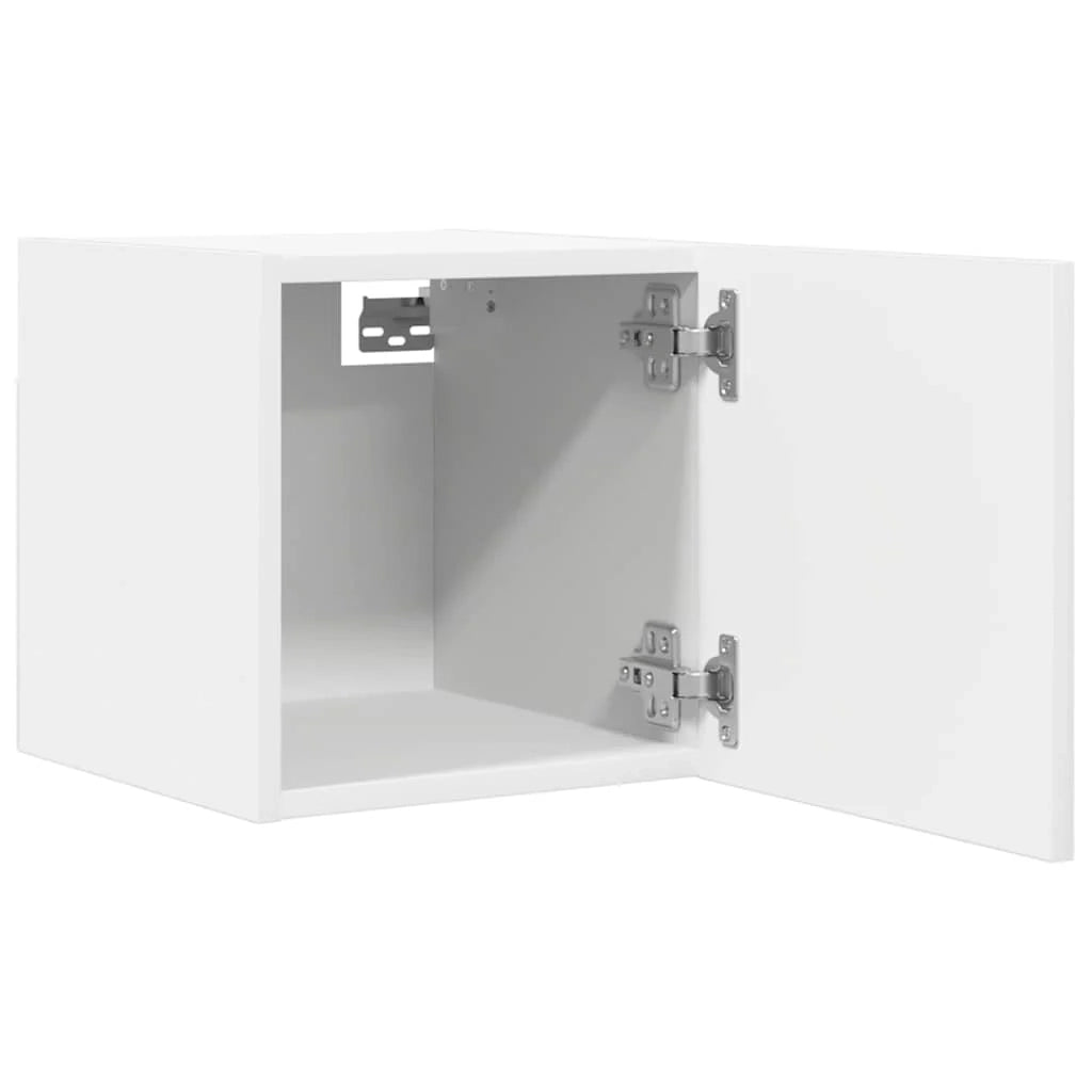 Mobile TV multimediale da parete mensola TV credenza TV per sala da pranzo soggiorno camera da letto 2 pezzi 30,5 x 30 x 30 cm bianco 02_0028902
