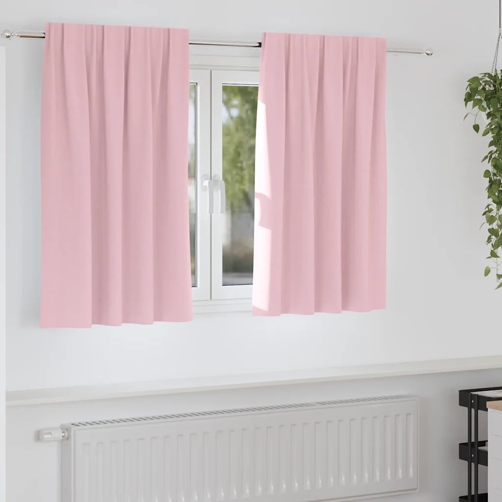 Tende Blackout con Anelli 2 pcs Rosa baby 140 x 140 cm 4107518
