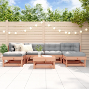 Set Divani Giardino 7 pz con Cuscini Legno Massello di Douglas 3185925