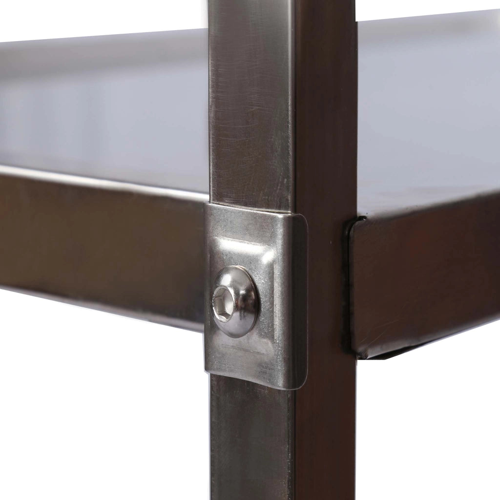 Carrello portavivande in acciaio inox 2 ripiani freni max 150kg Carrello da cucina