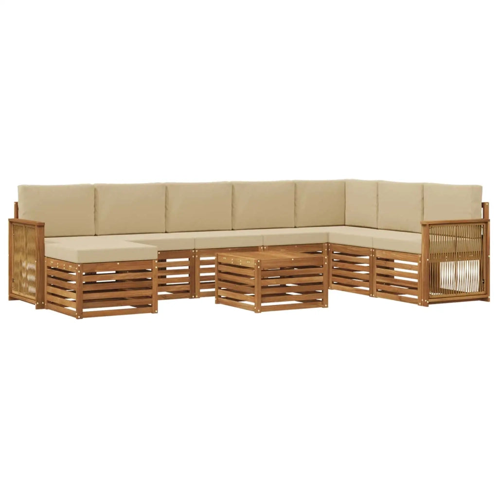 Set di divani da esterno 7 pz Naturale 3384749