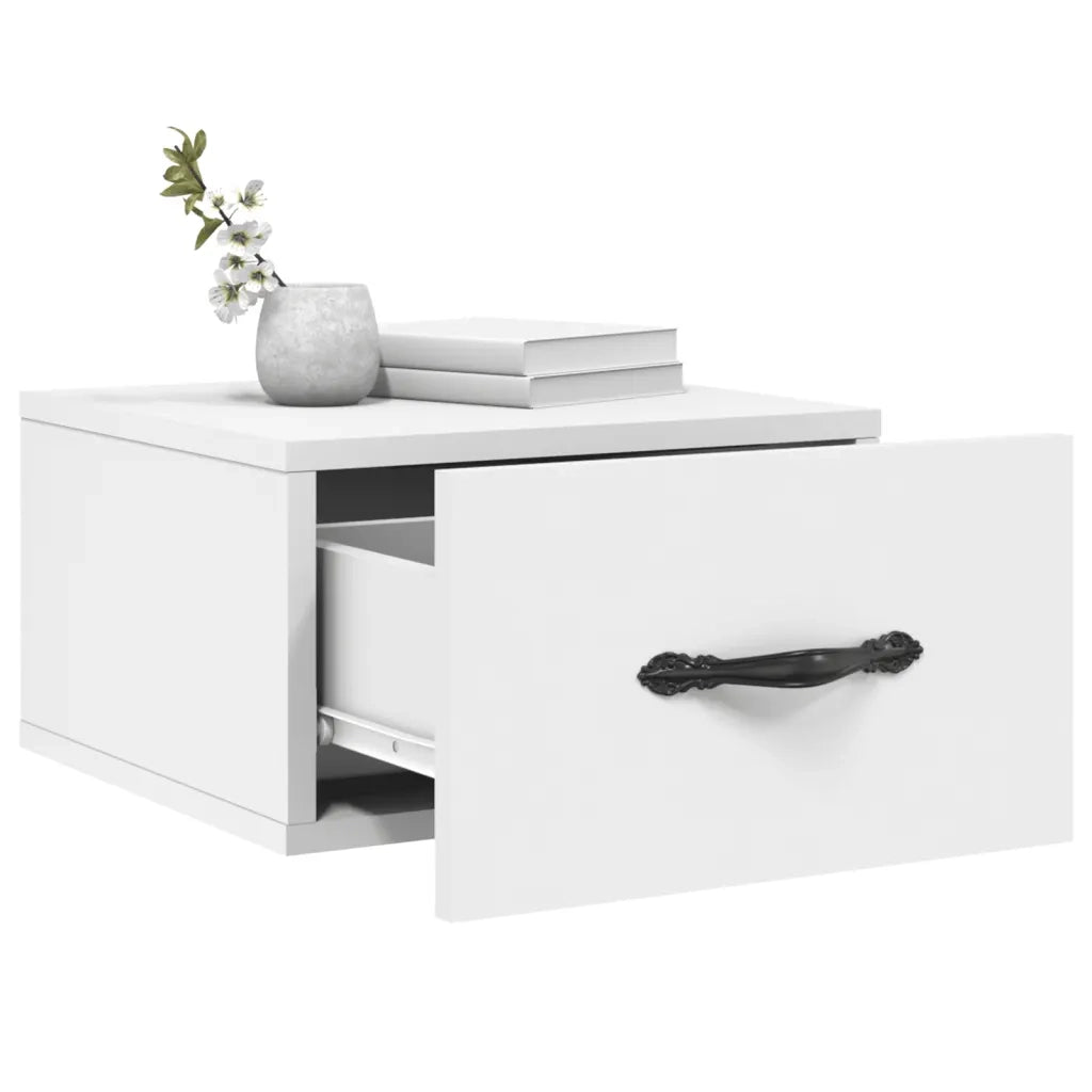 Comodino a Muro Bianco 35x35x20 cm 829804