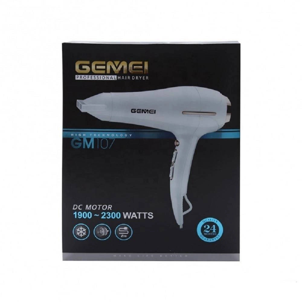 Trade Shop - Asciugacapelli Professionale Con Motore Dc 3 Velocita' Parrucchiere 2300w Gm-107 -