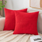 Cuscino di flanella rossa per decorazione di Natale e comfort - 40 x 40 cm