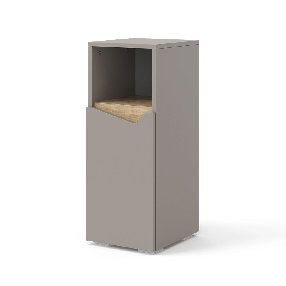 Vicco Mobiletto bagno Grigio 30 x 74.5 cm con porta e vano aperto