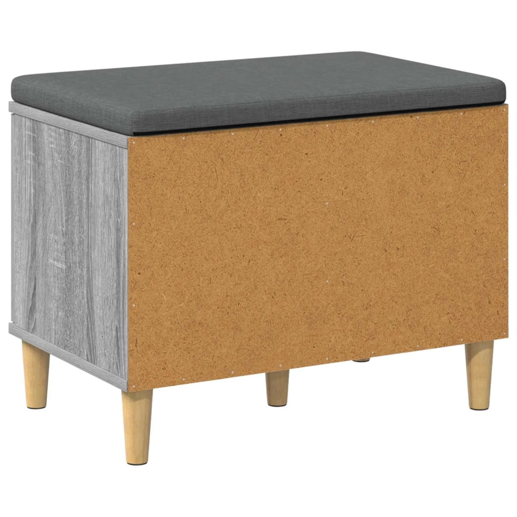Panca per ingresso con cuscino Sonoma grigia 60 x 38 x 46 cm 891525