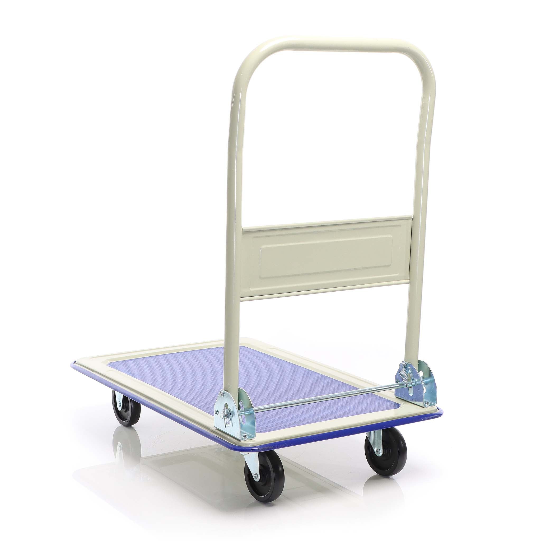 Carrello a pianale da magazzino max 150 kg con manico pieghevole