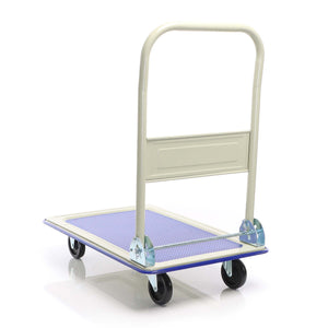 Carrello a pianale da magazzino max 150 kg con manico pieghevole