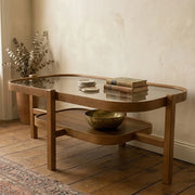 Sorbolo, Tavolino da Salotto un Vano, 110x70x48h cm Marrone Noce