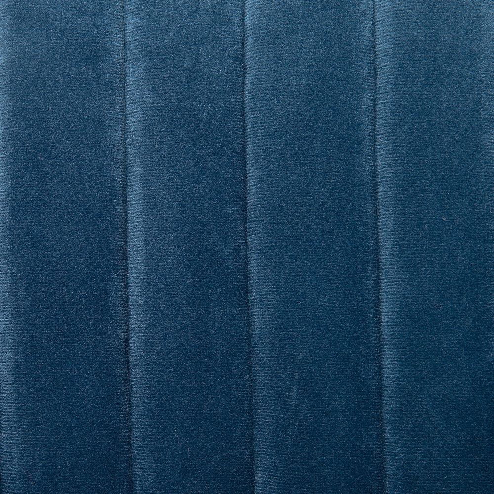 Sedia da ufficio girevole in velluto di colore blu regolabile in altezza