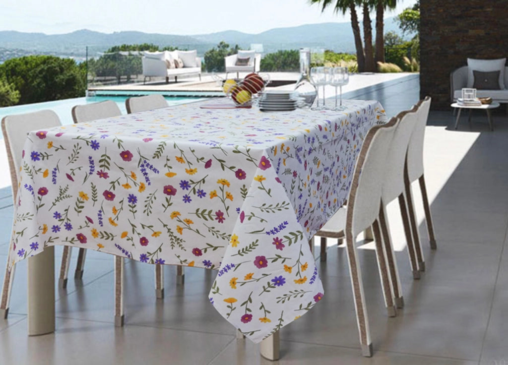 Tovaglia Per Salotto Cucina Tavolo 100% Cotone Made In Italy Susi RP - 140x140 - Susi