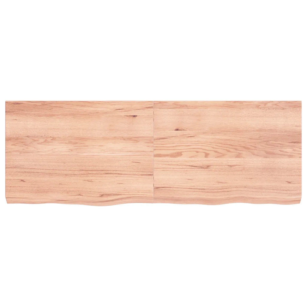 Ripiano Muro | Scaffale a Parete | Mensole Parete Marrone 140x50x(2-6) cm Massello Rovere Trattato